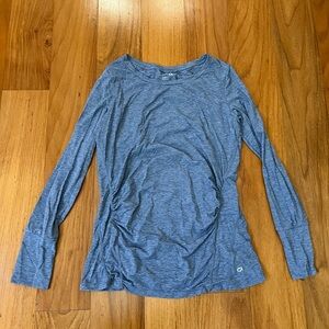 Gap heathered blue maternity long sleeve tee women’s size medium